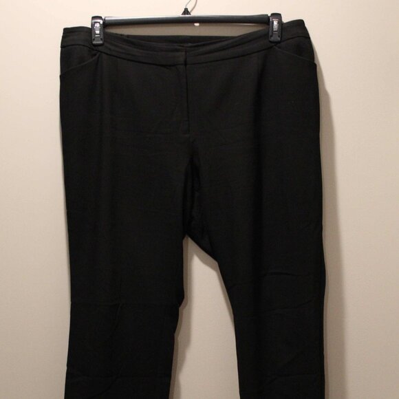 Talbots Black Heritage Trouser Pants - Sz 18W - Picture 1 of 9